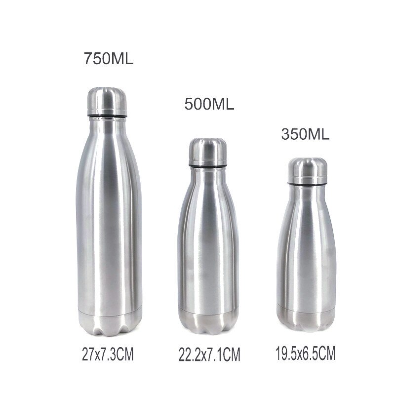 Single Layer Cola Fles Outdoor Draagbare Thermos Waterfles Kogel Hoofd Roestvrij Stalen Fles Water Items