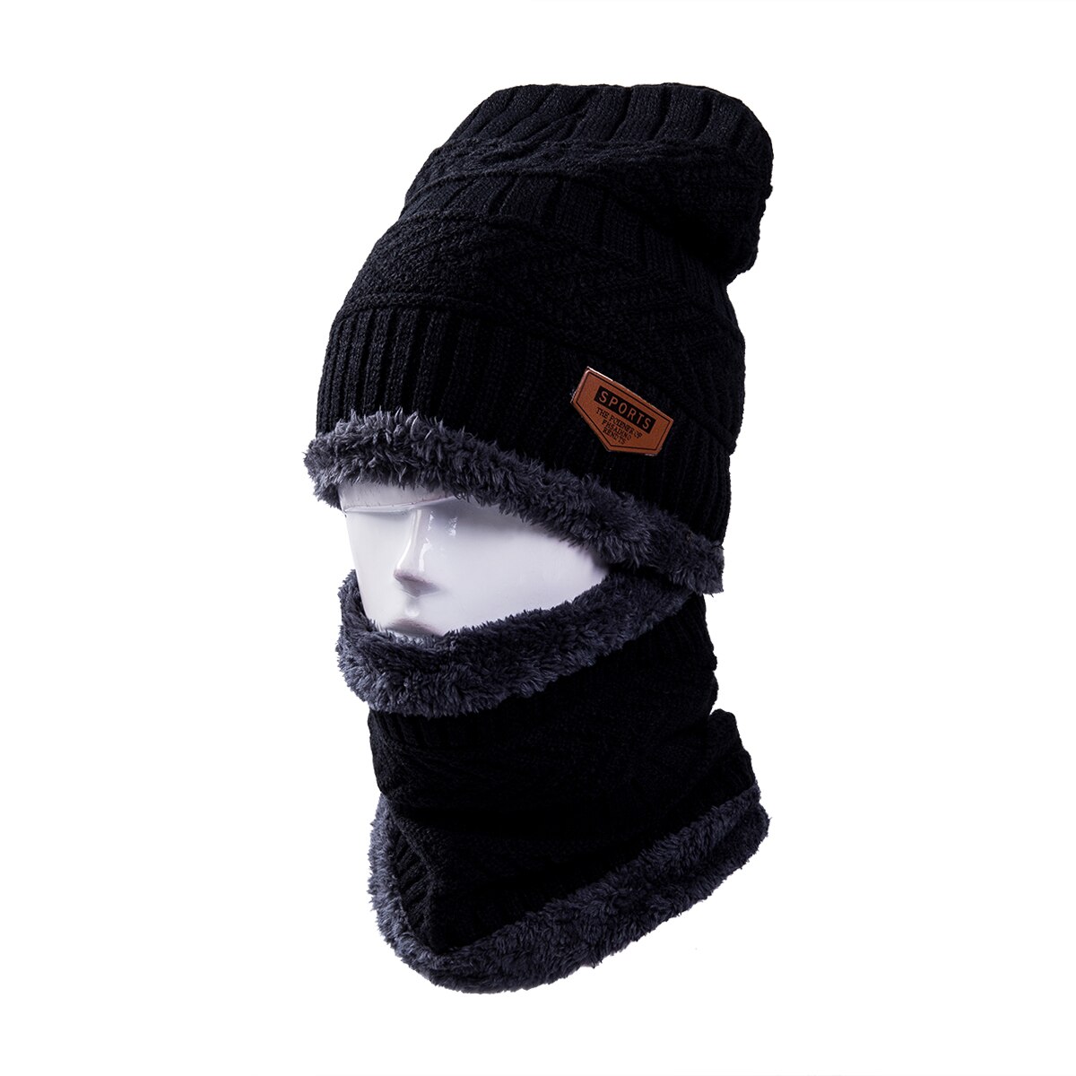 Juegos de gorro y bufanda abrigados de invierno para hombre, Set de bufanda de punto suave, gorros, gorros para mujer, gorros de punto Unisex, gorros de ganchillo, nueva