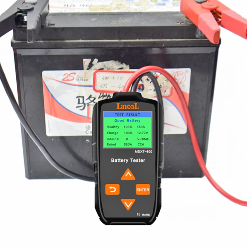 Automotivo Auto Battery Tester MDXT-600 with Color LCD Display 12V 24V Digital Car System Analyzer Truck Motorcycle Device
