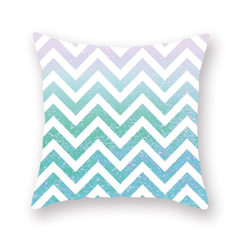 Housse de coussin, motif géométrique, 1 pièce, couleur verte, 45x45cm, Texture marbrée, décoration pour canapé taie d'oreiller: 3