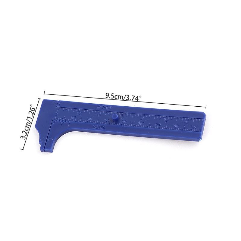 2pcs 0-80mm Double Rule Scale Plastic Vernier Caliper Measuring Mini Tool Ruler