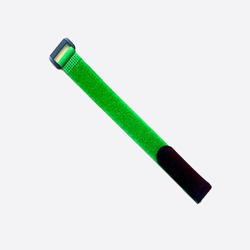 10 stk / parti 2cm * 60cm nylon omvendt spænde velcros magisk krog løkke fastgørelse kabelbånd velcroing rem klæbrig linje efterbehandling: Grøn