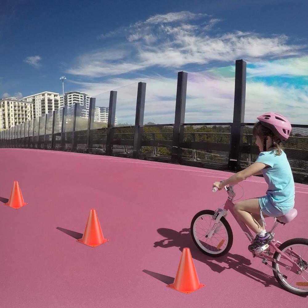 10PCs Plastic Sport Training Traffic Pylons for Outdoor Gaming and Festive Event Training Pylons #4N18