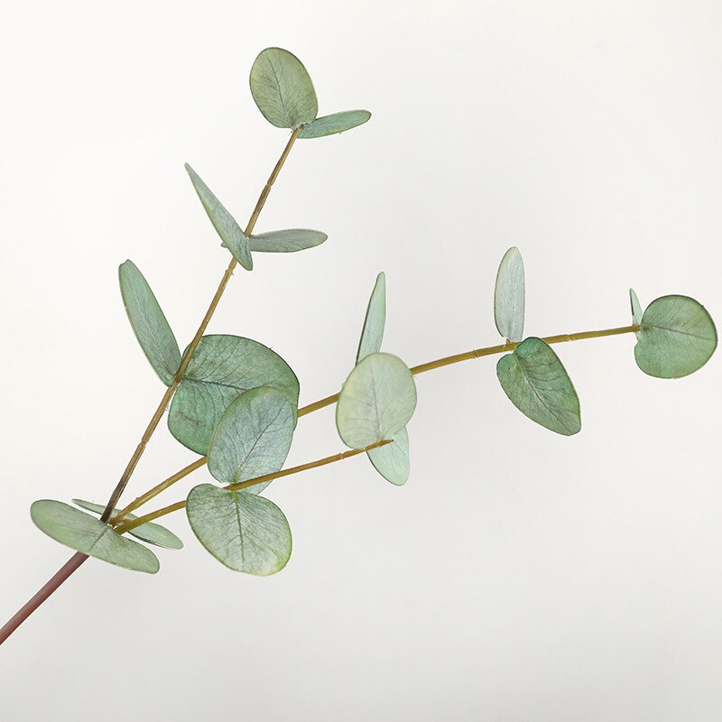 Nordeuropeisk stil liten fersk kunstig grønn graft 45cm feel eukalyptus bryllup dekorasjon stue restaurant potted: Grønn