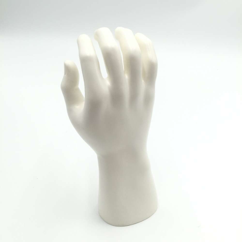 CAMMITEVER Weiß Kunststoff Mannequin Hand Mann Finger Schmuck Nagel Uhr Ring Armbinde Anzeige