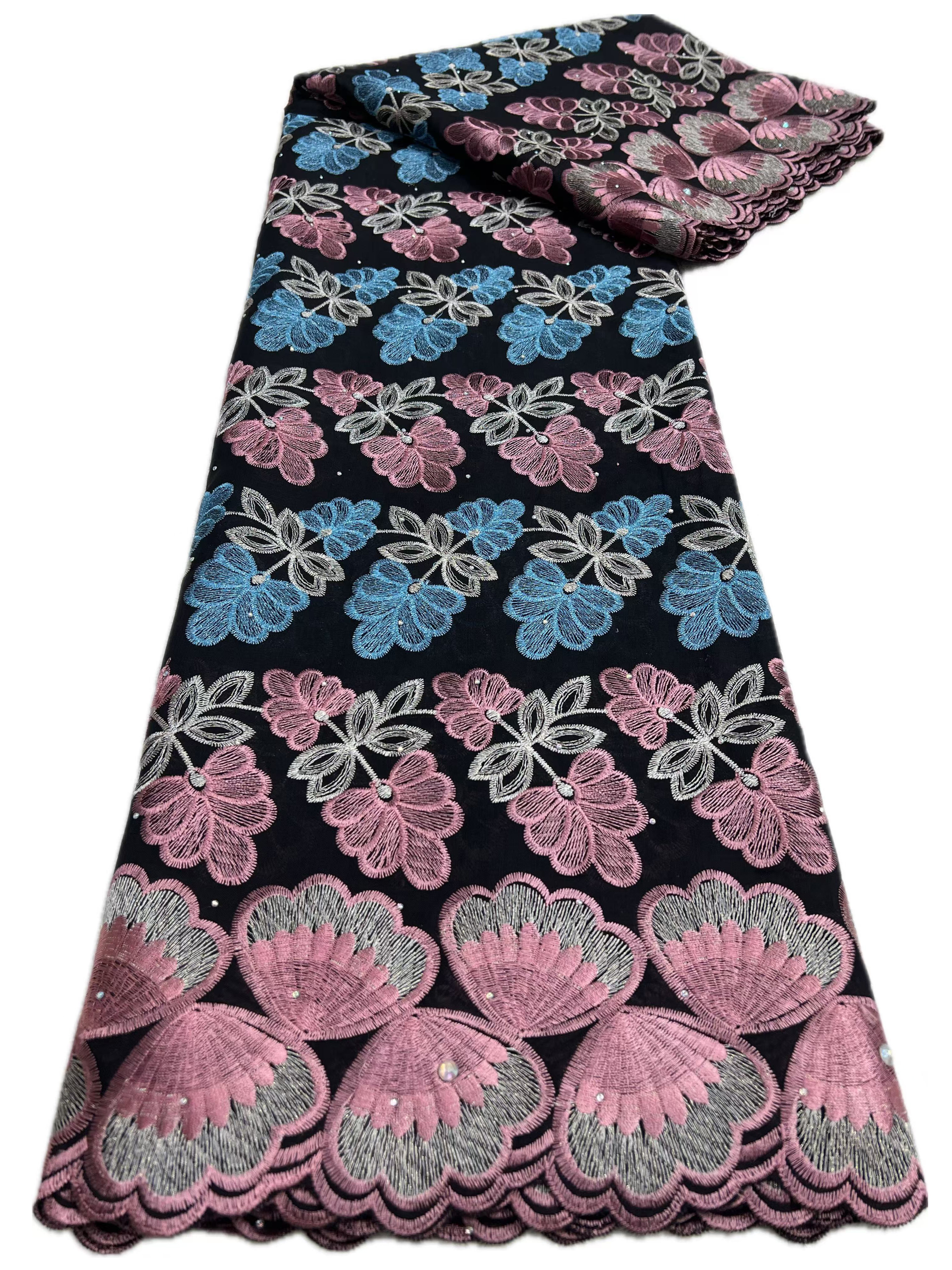 Tecidos de renda de algodão de cetim africano 2025... – Grandado, image size:2160x2880