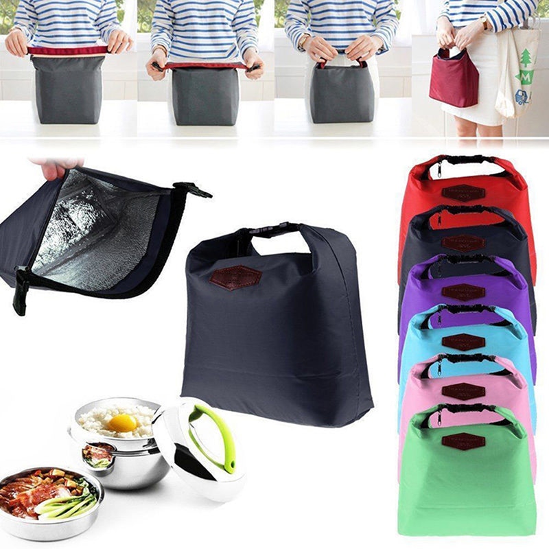 Bärbar värmeisolerad lunchpåse kylare lunchbox förvaringspåse lady bär picinic mat tote isoleringspaket