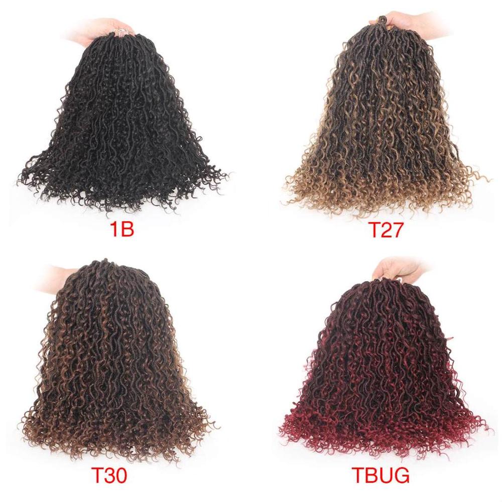 Leeven 18 pouces Faux Locs Crochet cheveux ondulés synthétique Passion torsadé tresse Crochet perruque bohème Cruly cheveux pour les femmes
