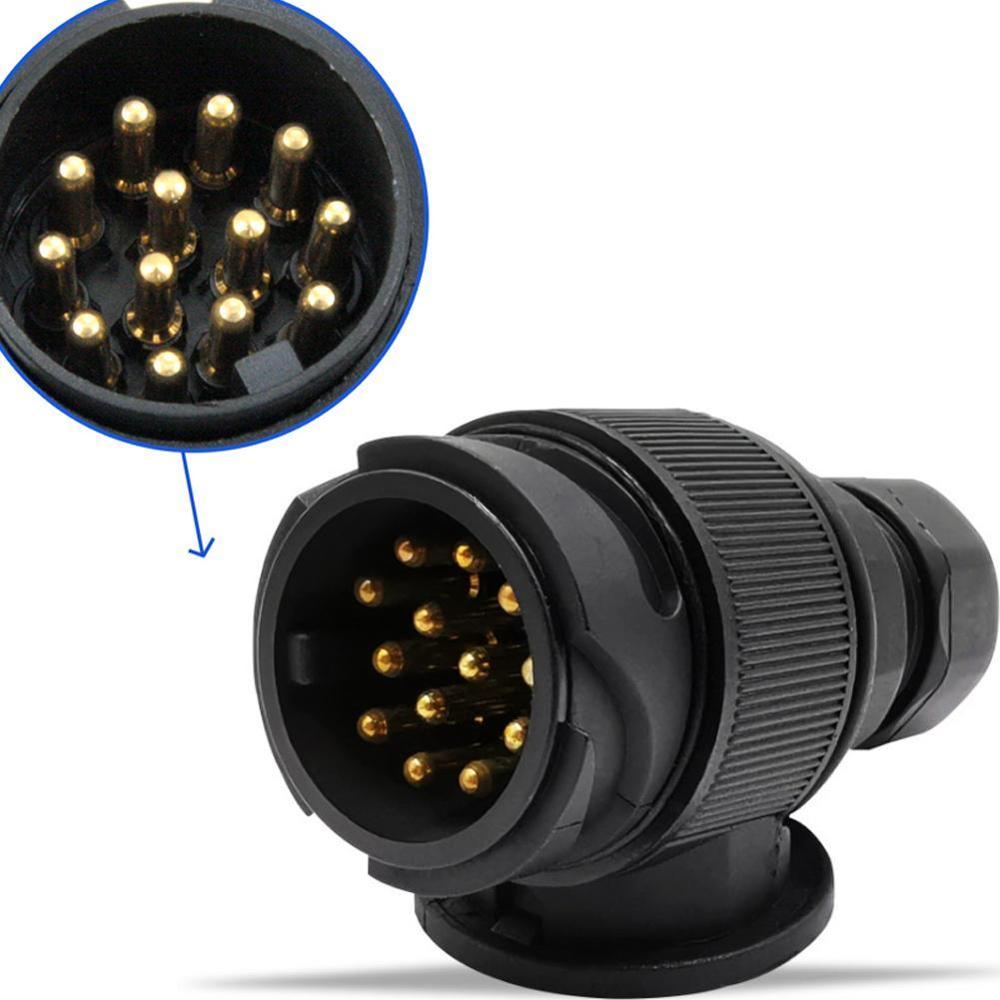 12V 13 Pin Plastic European Standard Trailer Socket Connector Bar Connector Waterproof Trailer Tow Cable Plug car Electrics N3D3