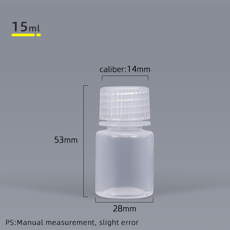 UMETASS Empty Plastic Bottle with Lid Food Grade cosmetic container travel Refillable Bottle 20ml/30ml/40ml/100ml/250m/500ml: 15ML-clear-PP