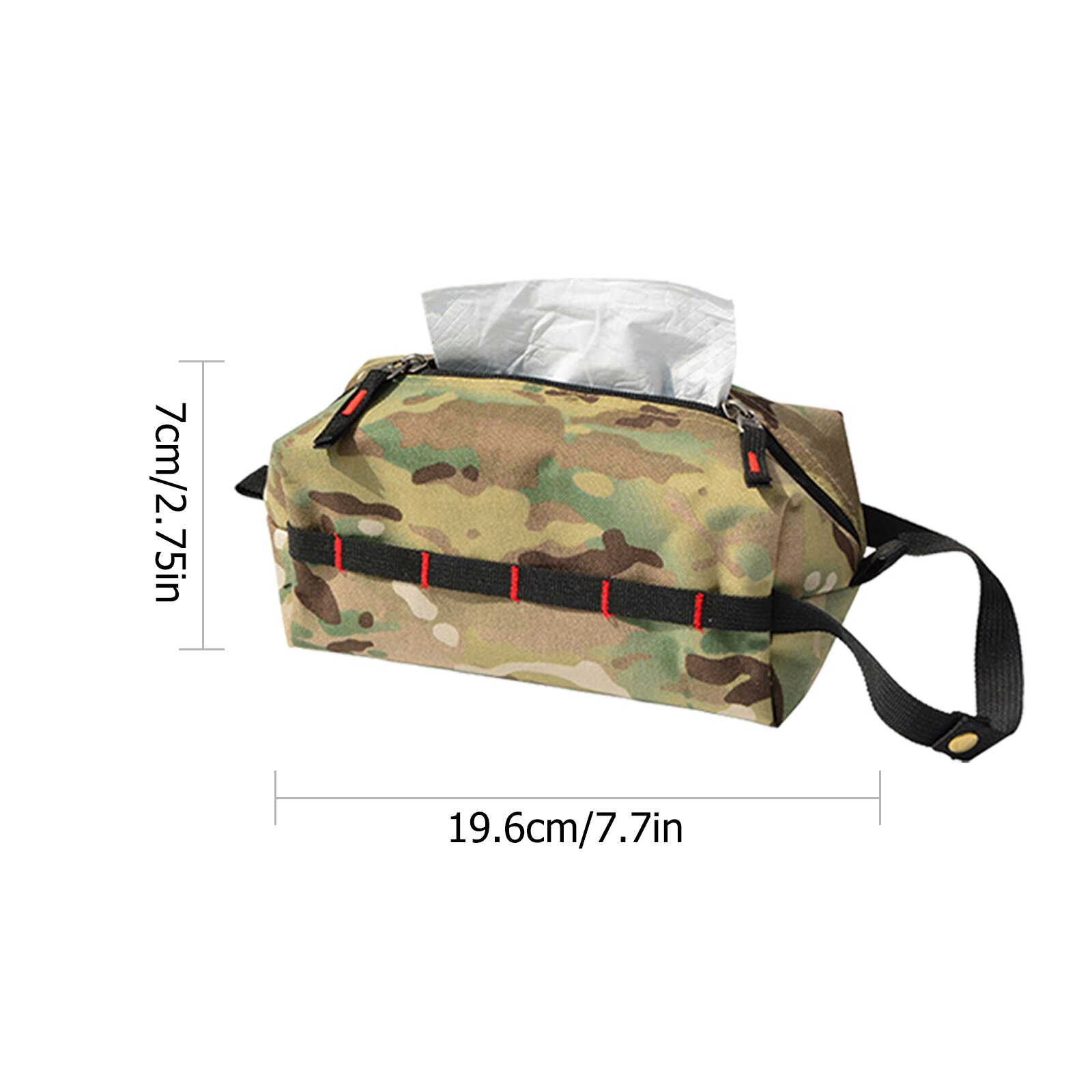 Caja de pañuelos de tela Oxford impermeable, dispensador de pañuelos faciales, bolsa de almacenamiento para acampar al aire libre y senderismo: D
