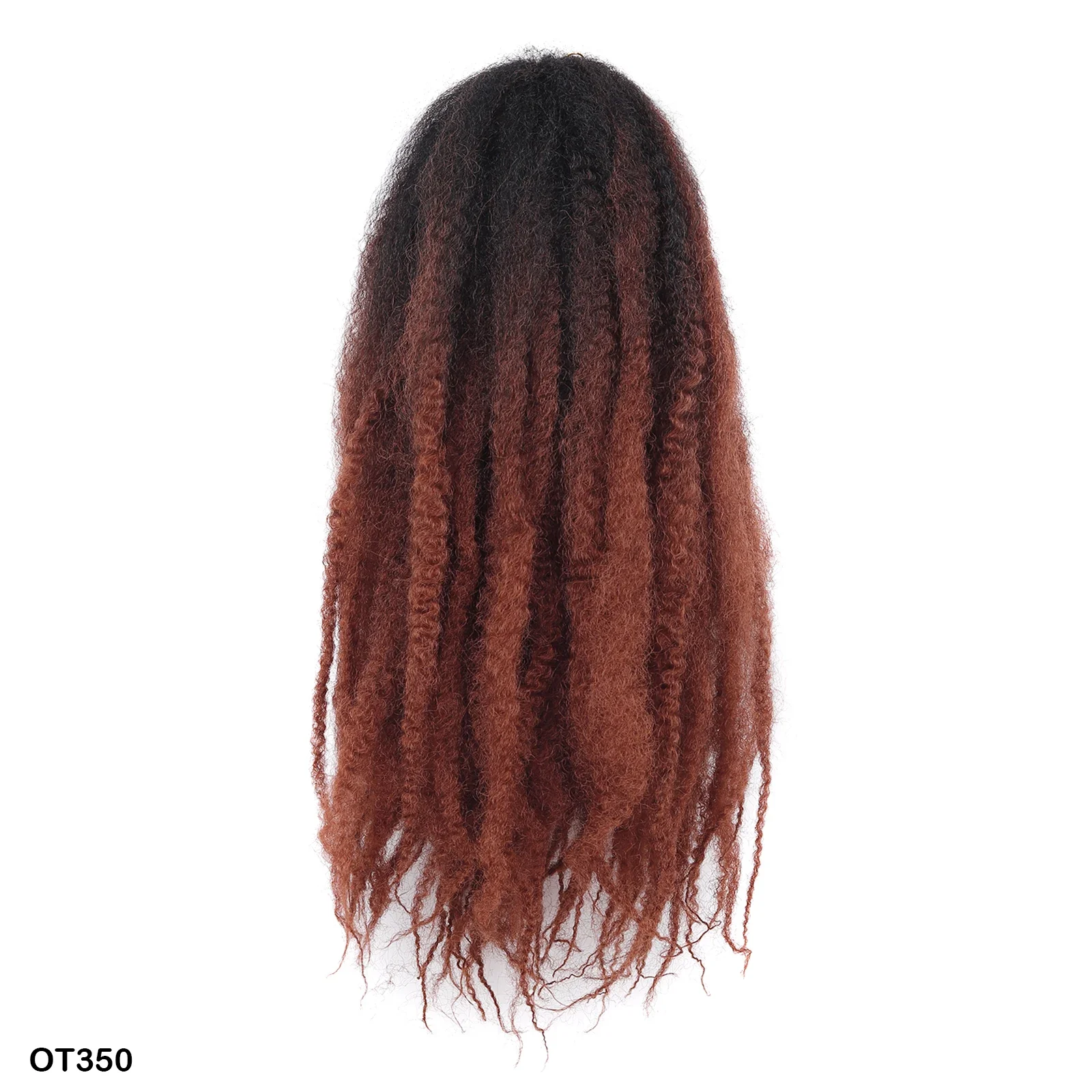 Pelo de ganchillo Marley Twist, pelo trenzado corto y rizado, trenzas bohemias, extensiones de cabello de ganchillo sintético, peinado Afro negro: T1B/350