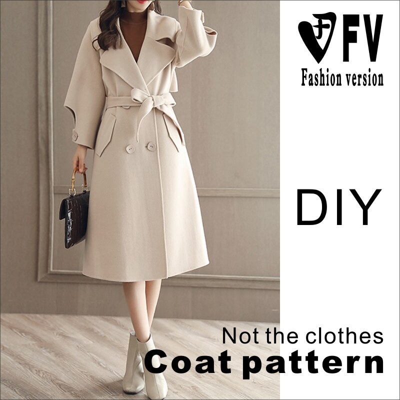 Double-sided cashmere coat pattern style women's clothing sewing drawings clothes drawings BFY-225