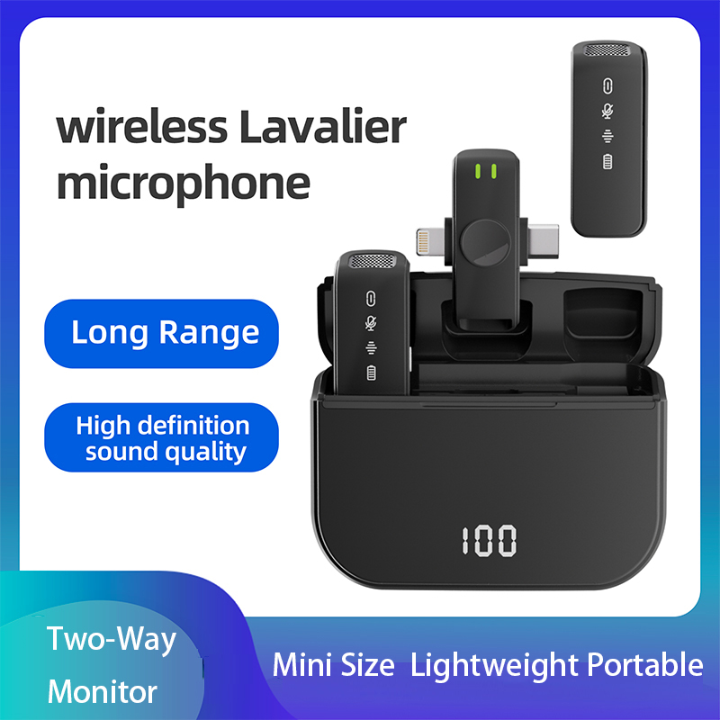 Draadloze Lavalier Microfoon Studio Gaming Dual Jacks Voor Android En Apple Professioanl Revers Mic Live Broadcast Mobiele Telefoon