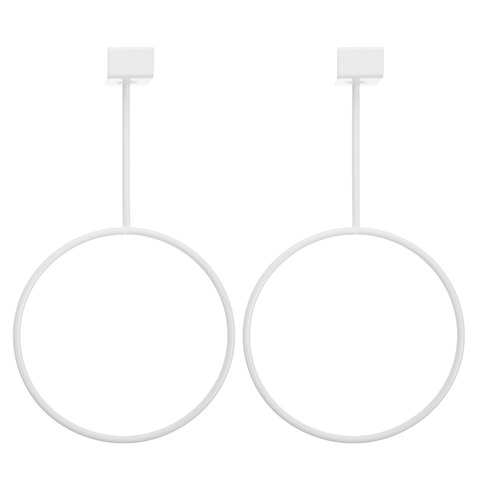 2Pcs Mounted Basketball Holder Iron Balls Storage Rack Hats Display Rack for Displaying (White): Default Title