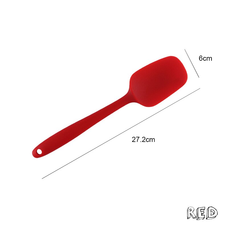 Utensilios de horneado para repostería, espátula de silicona LFGB, espátulas para galletas espátula mezcladora para repostería, 1 ud.: Rojo
