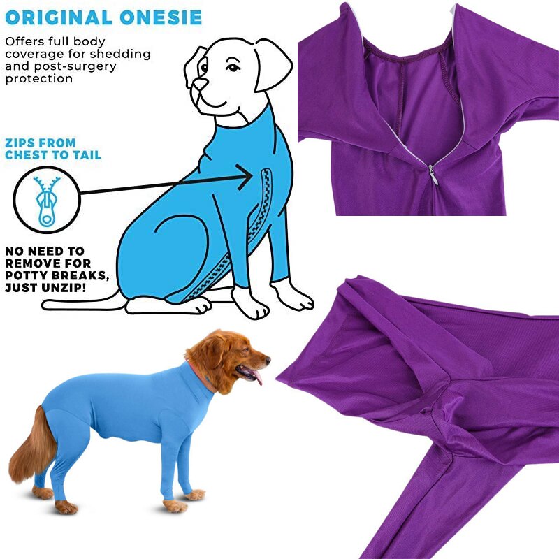 Combinaison anti-chute pour chien, vêtement de Sport, anti-chute, pour récupérer les poils de chien, combinaison pour animaux de compagnie, chemise calmante pour l&#39;anxiété
