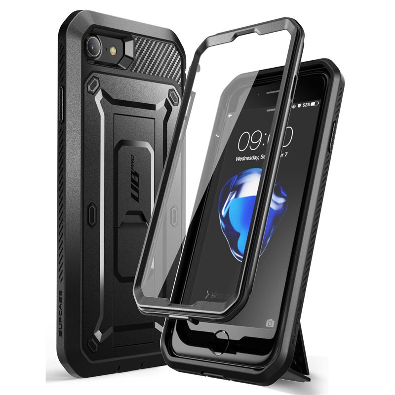 SUPCASE pour iPhone SE 2022 étui pour iPhone 7/8 étui UB Pro étui robuste étui avec protecteur d&#39;écran intégré: Black