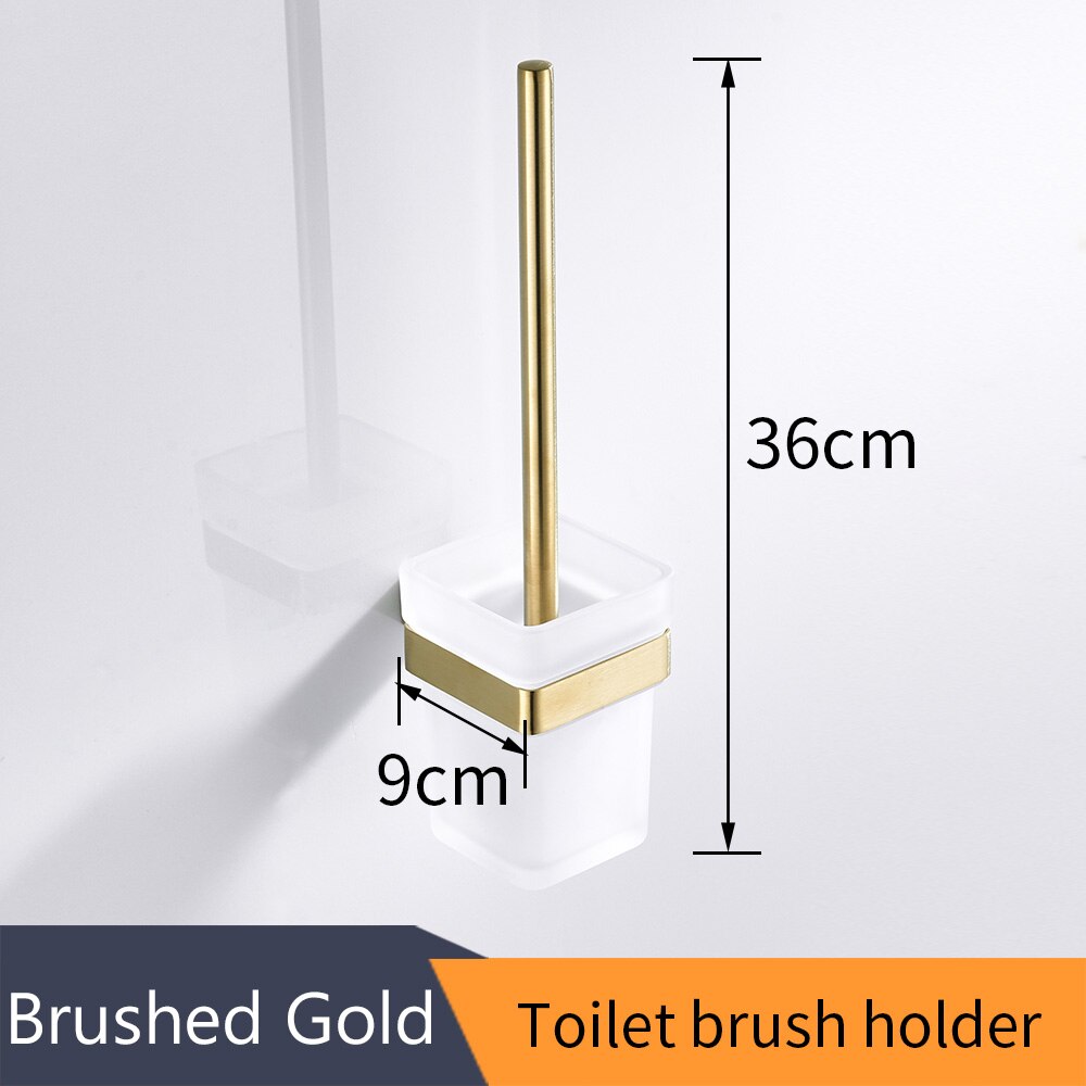 Badkamer Accessoires Bad Hardware Set Gouden Kleur Swan Toiletrolhouder Handdoekenrek Tissue Houder Papierrolhouder A08-630: Toilet brush holder