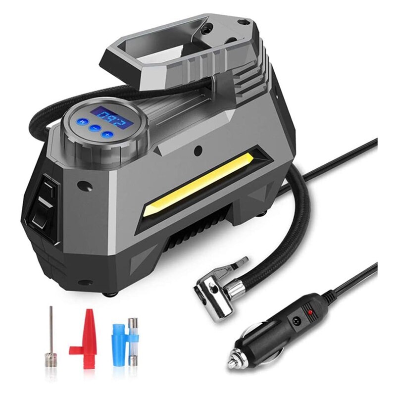 12v auto's met digitaal display, elektrische pomp, bandencompressor voor autobanden, motorfietsen en kajaks.