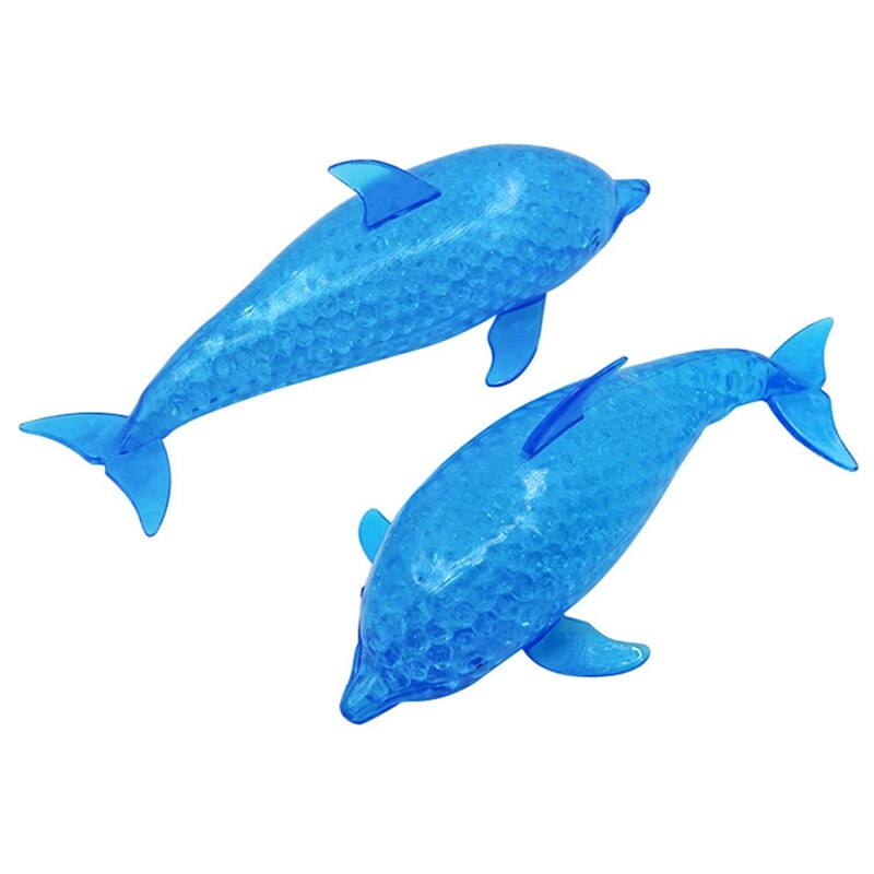 Zachte Rubber Kleine Haai Bead Blauwe Dolfijn Speelgoed Squeeze Decompressie Vent Bal Voor Anti-Angst Siliconen Extrusie Speelgoed