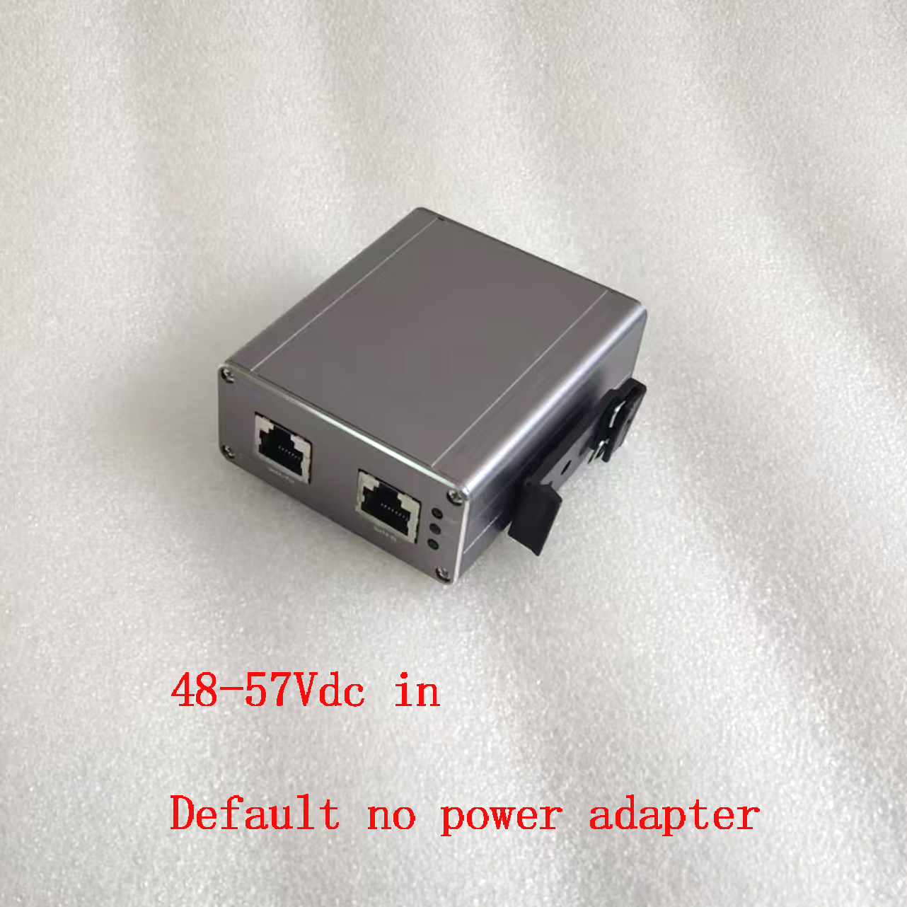 Iniettore PoE 2.5G per Starlink V2/V3 | Max200W | Ingresso 48-57Vdc + uscita PoE 57V | alloggiamento in lega | Montaggio su guida DIN e a parete è opzionale: BIANCO
