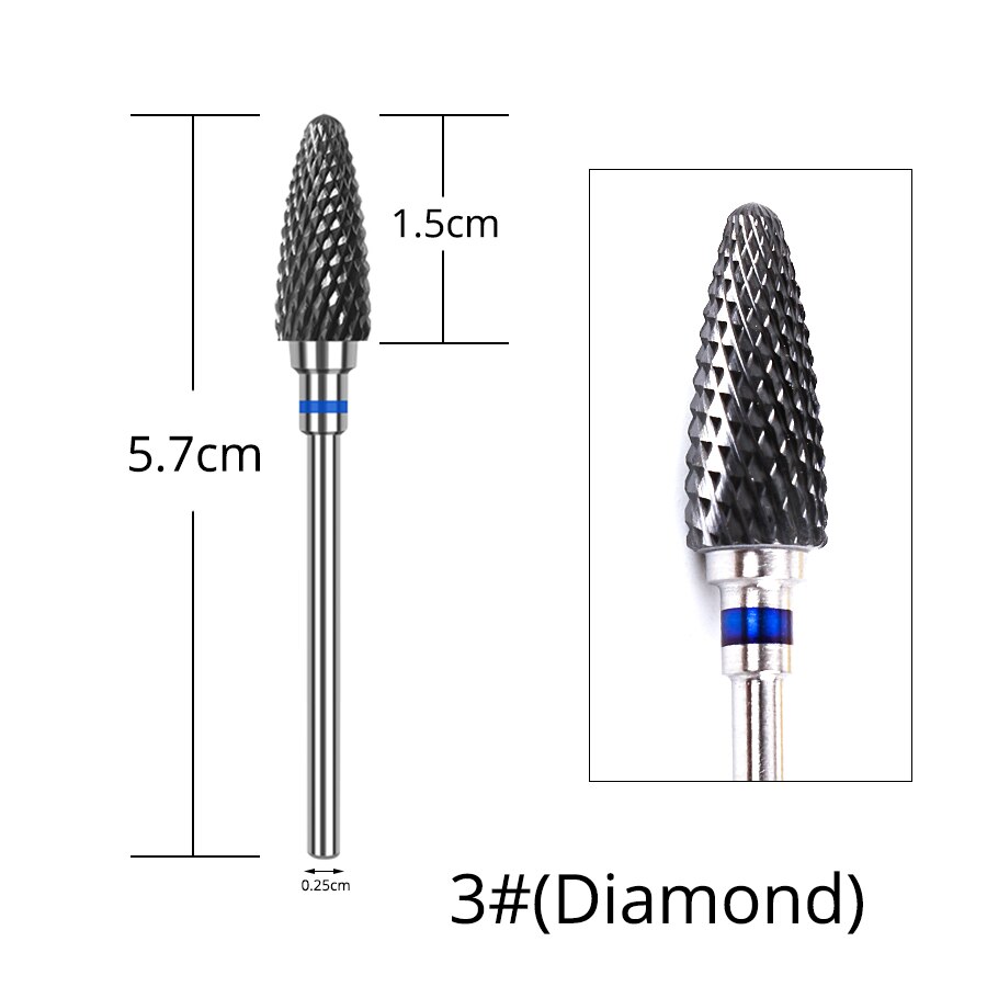 Alileader Ceramic Diamond Nail Drill Bits Set For Drill Machine Manicure Pedicure Acrylic Nail Polishing