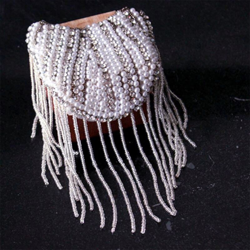 Unisex Handgemaakte Sieraden Kwasten Keten Epauletten Faux Parel Schouder Board Badge