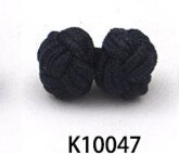 10 pairs/lot Silk Knot Cufflinks Upscale Men's Classic Double Rope Ball Knot Shape Cuff Links Handmade Silk Knots Cuff Link: K10047
