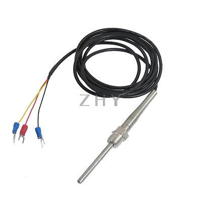 PT100 1/4 "Gewinde Dia 50mm x 5mm Thermoelement Sonde 2M Kabel