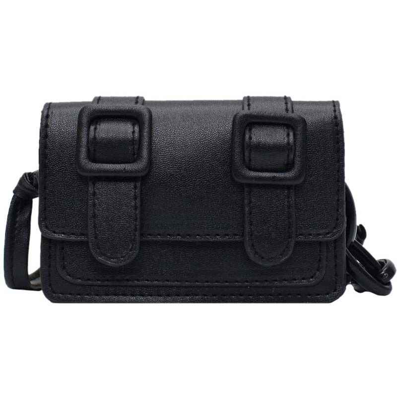 Hohe Quliaty Pu Leder Süssigkeit Farbe Umschlag Frauen Schulter Bote Taschen Crossbody-tasche Abend Kupplung Dame Handtaschen: Schwarz