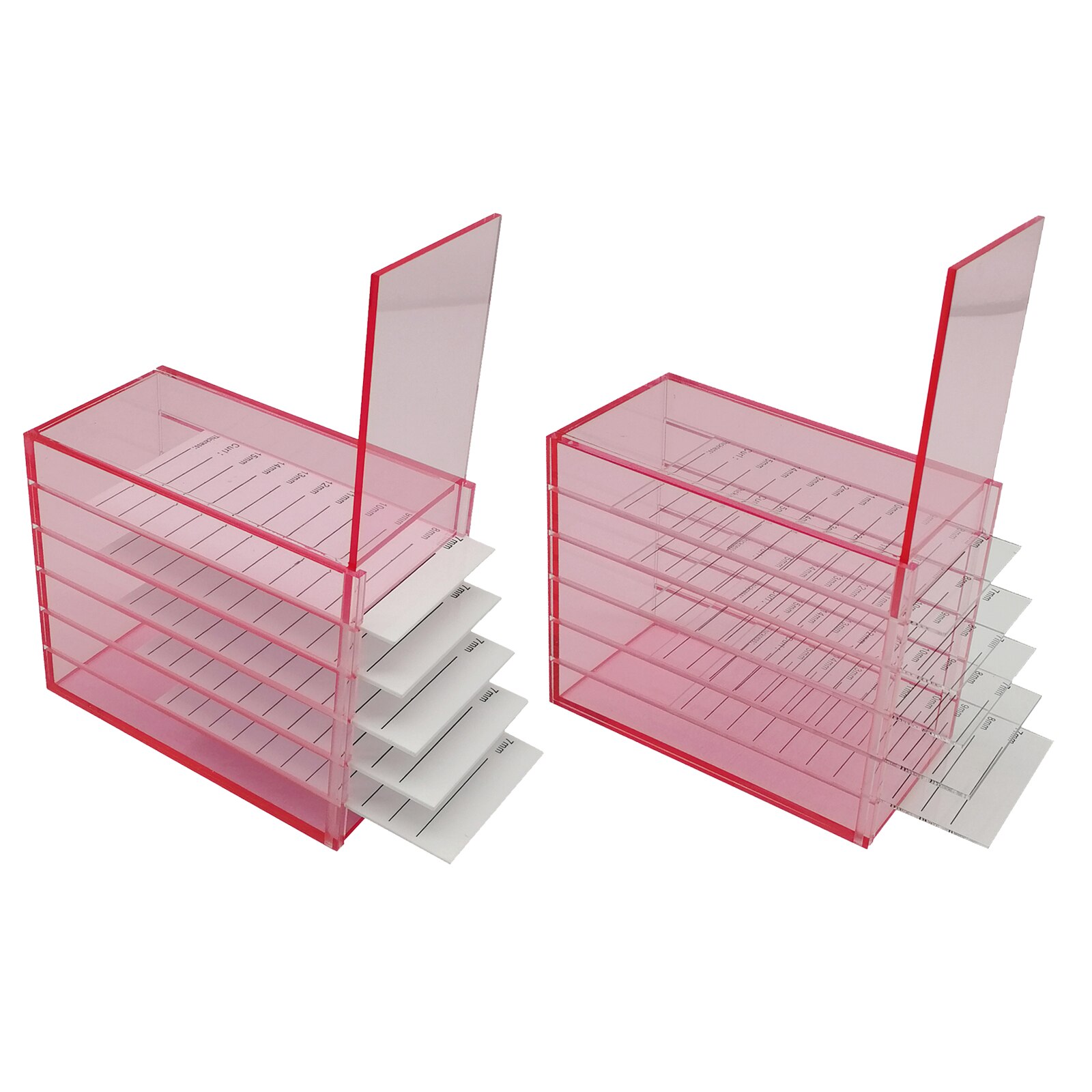 Acrylic 5 Layer Eyelash Storage Case Box Container Holder White pallet