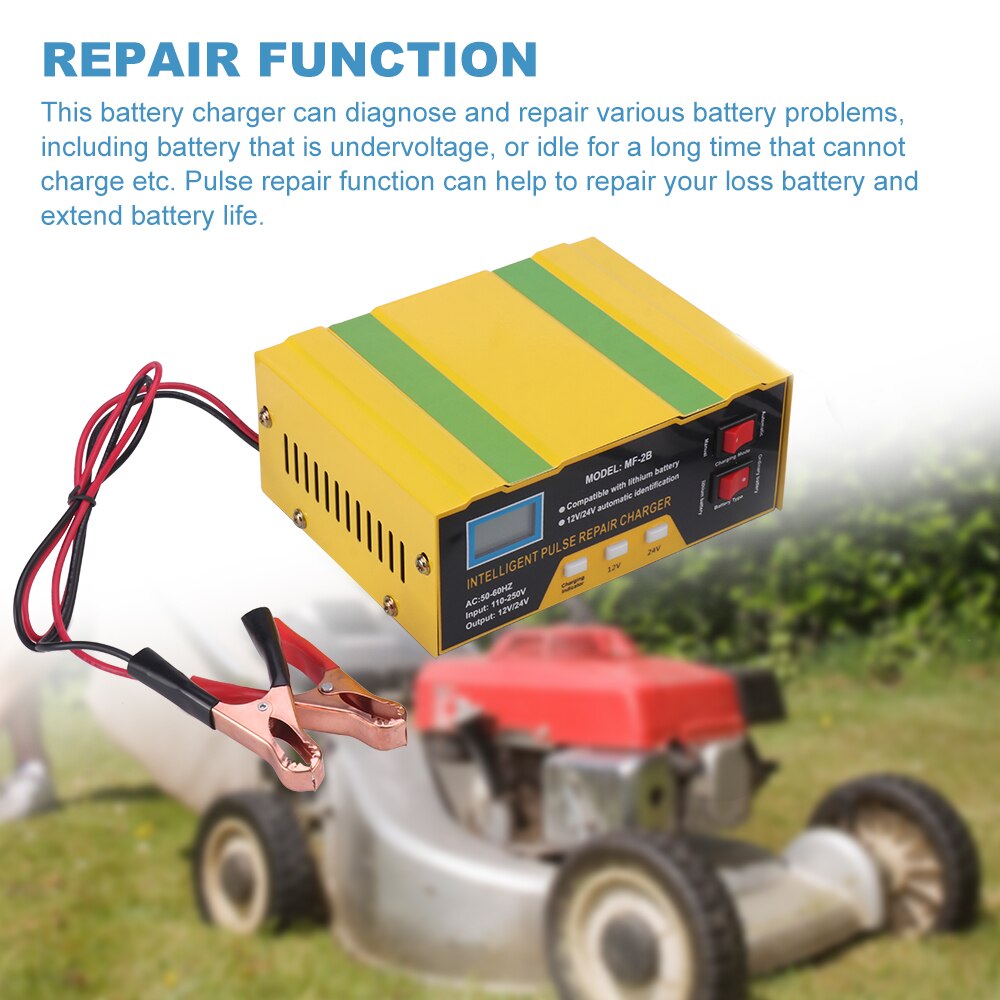 Nieuwste auto acculader 12v 24v motorlader reparatie acculader automatische puls reparatie auto acculader