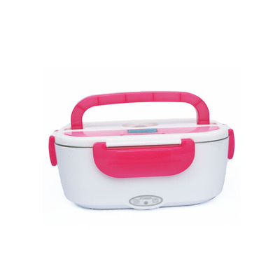 Lunchbox Voedsel Container Draagbare Elektrische Verwarming Voedsel Warmer Heater Rijst Container Servies Sets Voor Thuis: Pink / 12V110V / Plastic Liner