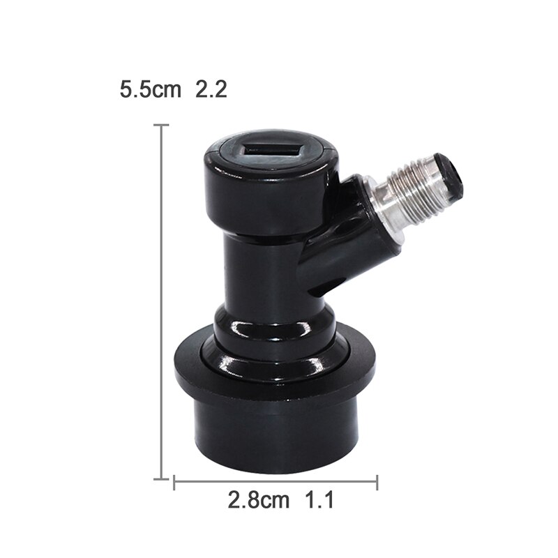 Ball Lock Quick Disconnect Gas &amp; Liquid Corny Keg Fittings, MFL 1/4’’ Threaded Ball Lock Homebrew Keg