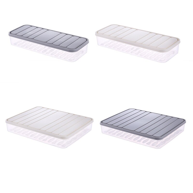 Freezer Food Storage Container Stackable Food Saver Box with Lid Square Plastic Single-layer Sealed Transparent Box