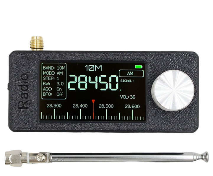 SI4732 0.5-108 mhz Draagbare LSB USB AM FM Pocket Mini Radio 1.9in Scherm Alle Band Radio ontvanger HF SW MW VHF Radio: Beige