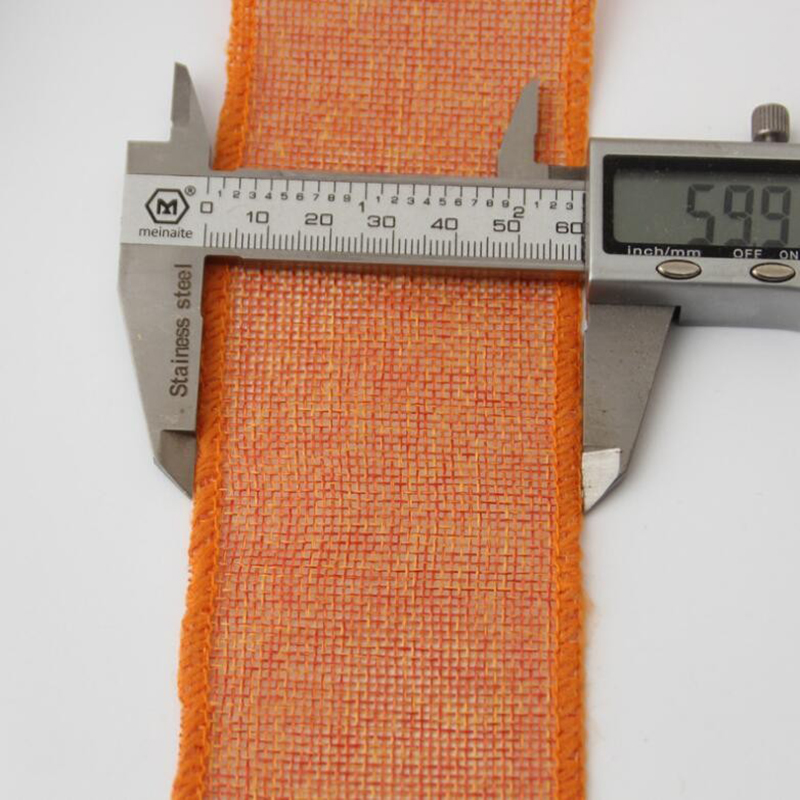 5m breda säckvävsband jute tyg rulle för hantverk gör-det-själv stor rosett krans träd dekoration 6cm/ rullar julfest favor