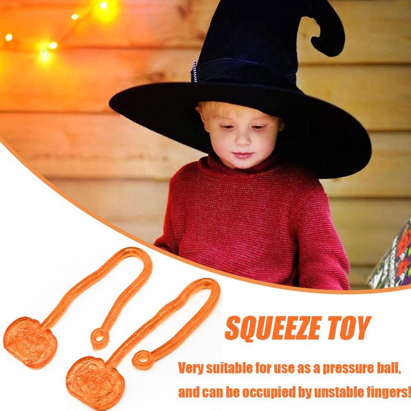 Heilige festival pompoen elastische telescopische hand tpr kleverige zachte lijm kleverige hand lastig ventilatie speelgoed