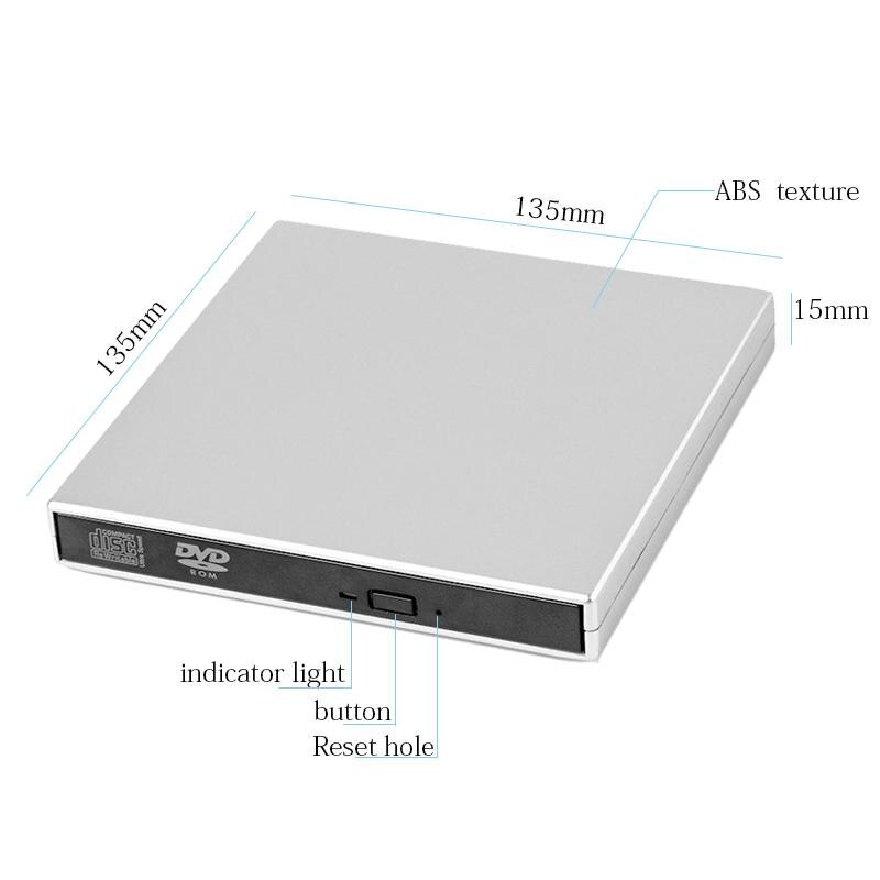 Portable Optical Drive For Laptop Usb External Dvd Optical Drive Recorder For Macbook Optical drive 16x Reading speed r12