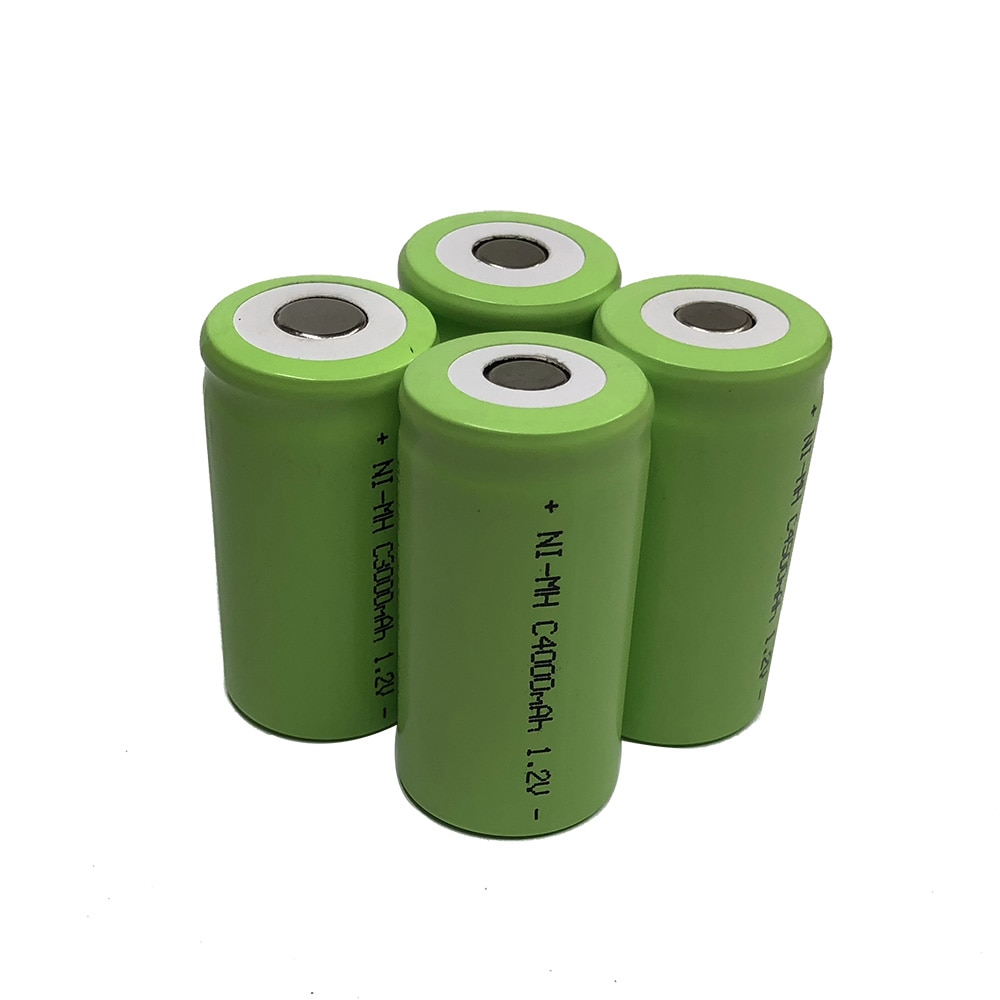 Batteria ricaricabile da 5000mah 1.2v ni-mh nimh C size cell LR14 R14 con linguette per perni di saldatura per orologio torcia e giocattoli