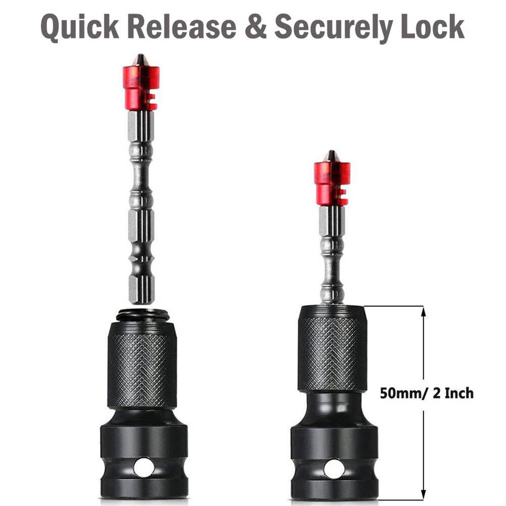1/2 "Vierkante Tot 1/4" Hex Ratel Socket Conversie Tool Adapter Drive Converter Snelkoppeling Impact Socket Adapter tool