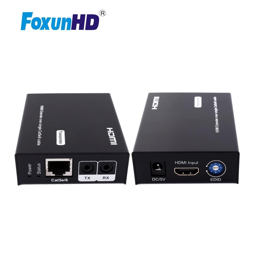 Foxun hdmiエクステンダー以上50メートル単一のutpケーブル1080 1080p hdmiエクステンダーirテレビ