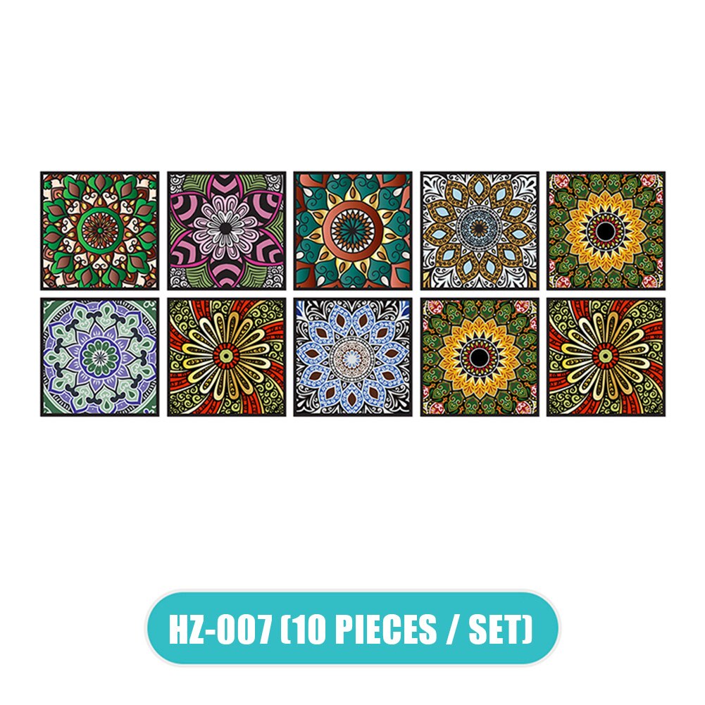 10pcs/set 3D Visual Art Geometric Tile Decals Stickers for Bedroom Living Room Bathroom Wall SDF-SHIP