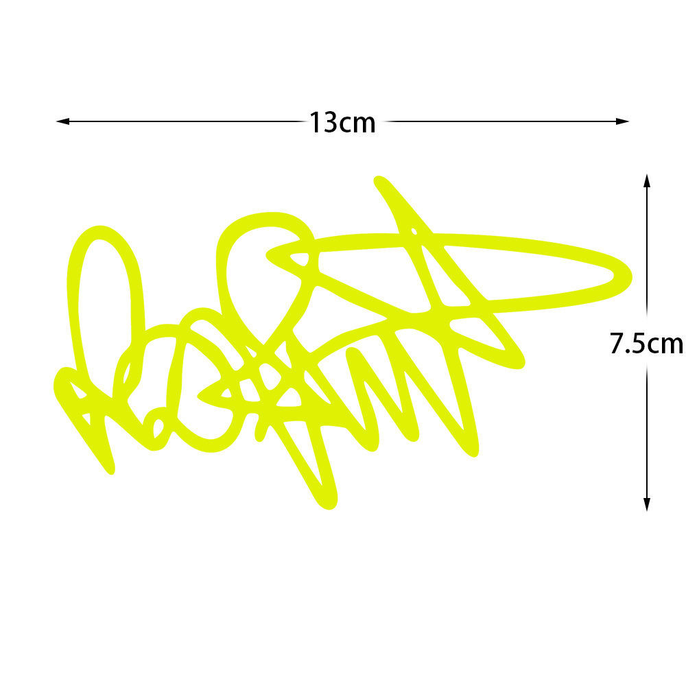 JDM 46 Rossi Signature Adesivo per moto Adesivo riflettente impermeabile Decorazione per finestra paraurti: Avorio