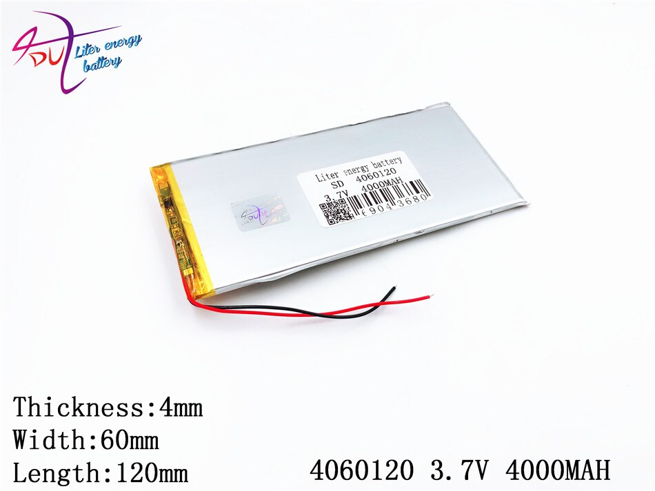 Liter energy battery 4060120 3.7V 4000MAH Polymer lithium batteries Tablet PC Universal Battery Digital Battery