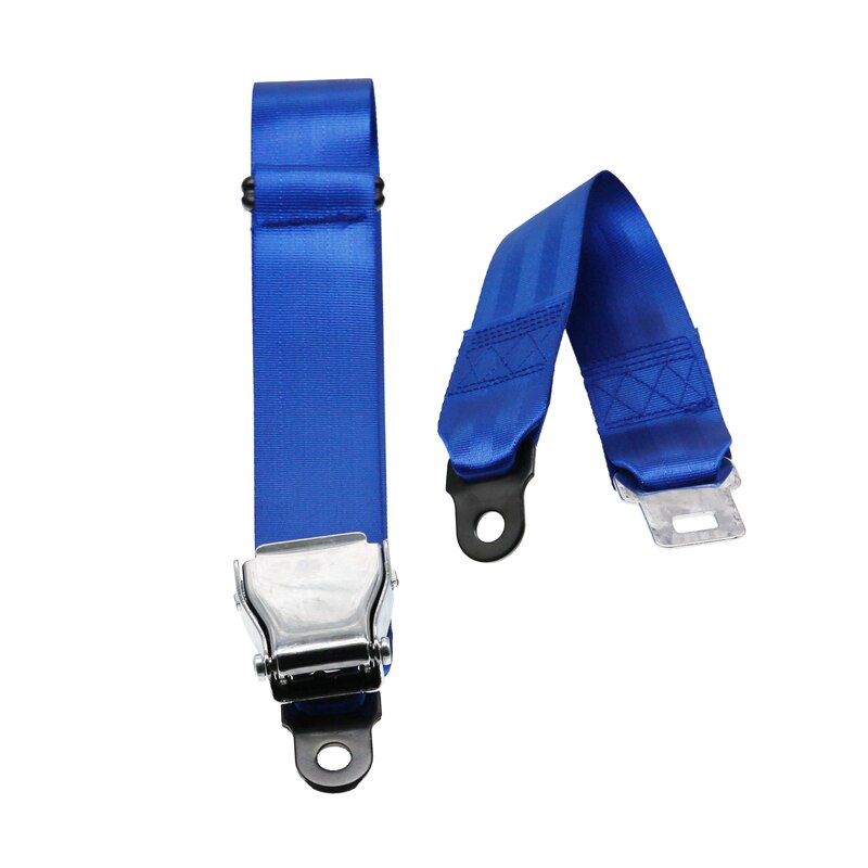 MotoLovee cinturón de seguridad de avión clásico superior hebilla de 2 puntos cinturón de seguridad del coche accesorios de coche para el accesorio del cinturón de seguridad del coche: Azul
