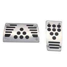 Bil styling aluminium automatisk biltransmission 2 stk skridsikker bilpedal sæt sæt pedali speederpedal bremsepedal