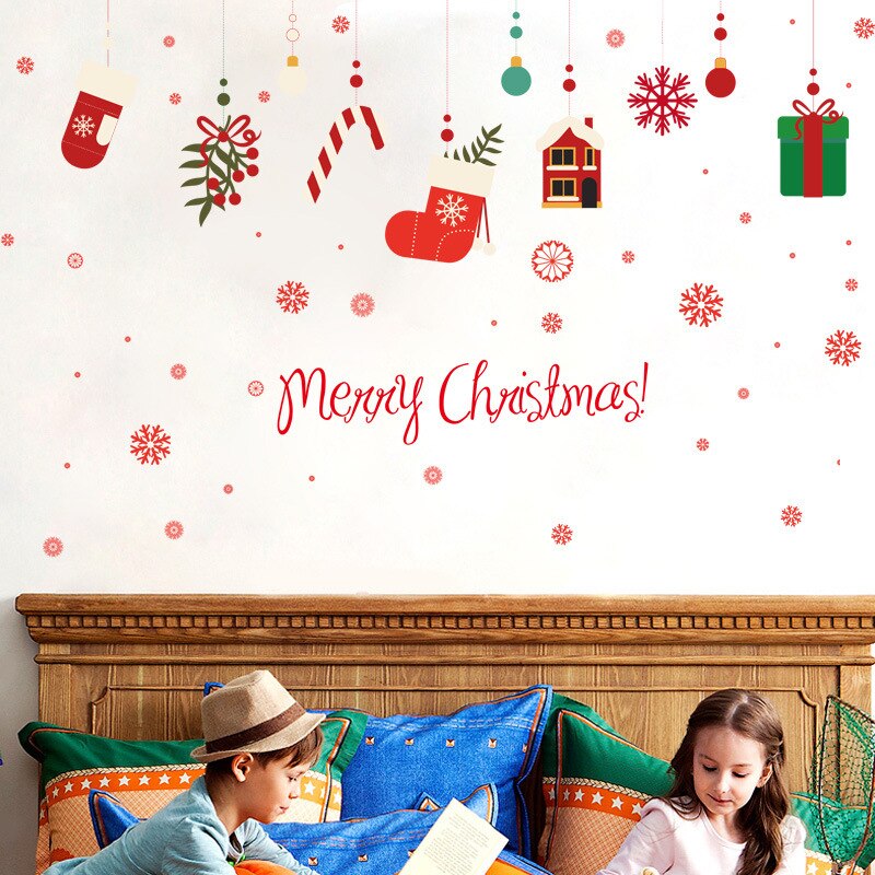 Kerst Thema Muursticker Etalage Sticker Moderne Art Mural Home Decoratie Muurstickers Voor Kinderen Kamers