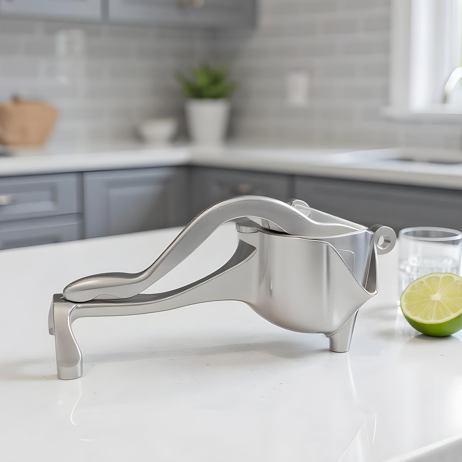 Manuel juicer, frugtjuicepresser, aftagelig kraftig citruspresser, premium metallegeringspresser